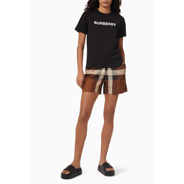 Burberry - Tawney Exploded Check Shorts in Silk