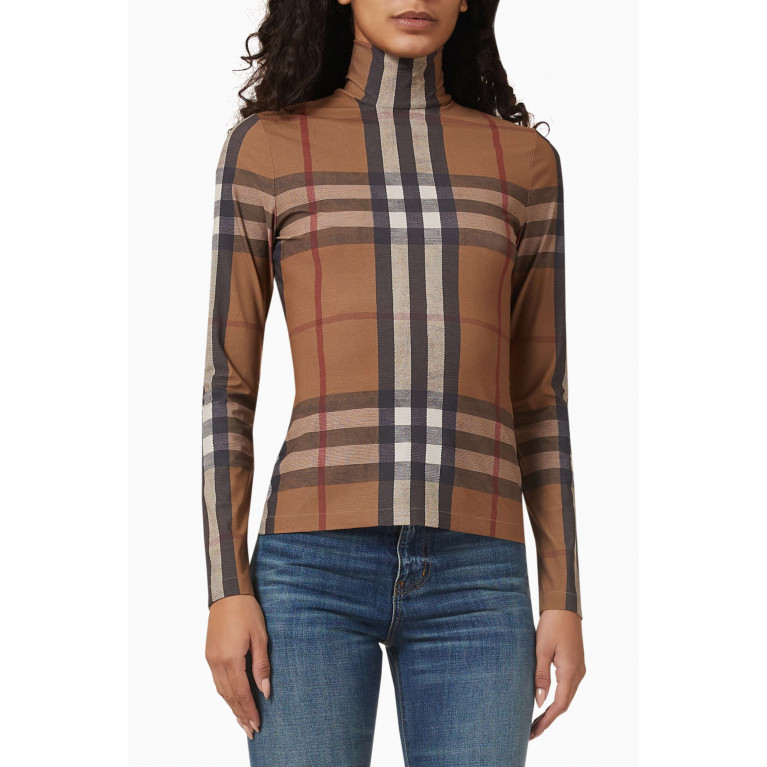 Burberry - Emery Vintage Check Top in Stretch-jersey