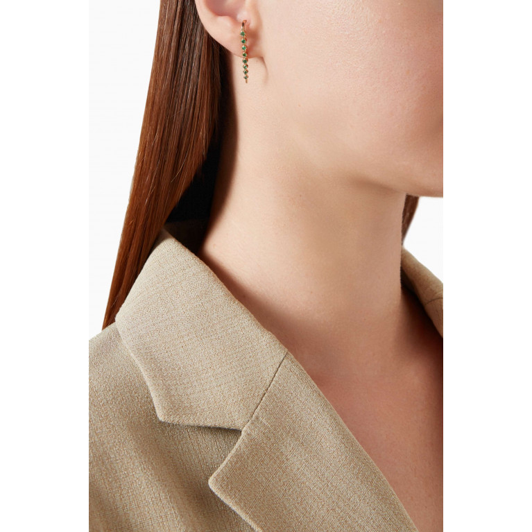 Le Petit Chato - Emerald Dot Single Earring in 18kt Rose Gold