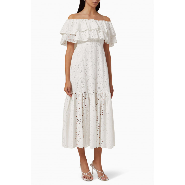 Charo Ruiz - Isabella Dress in Cotton White