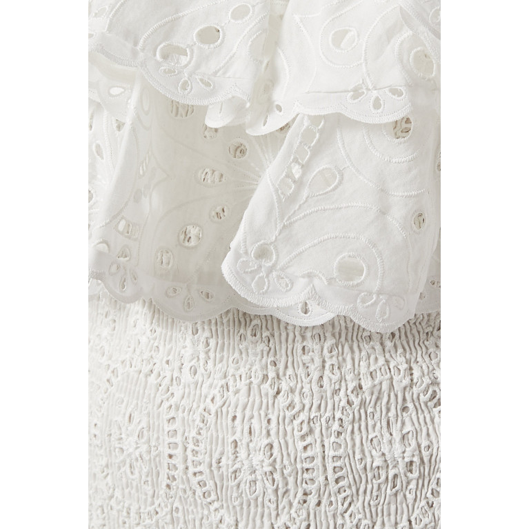 Charo Ruiz - Luisa Midi Dress in Cotton White