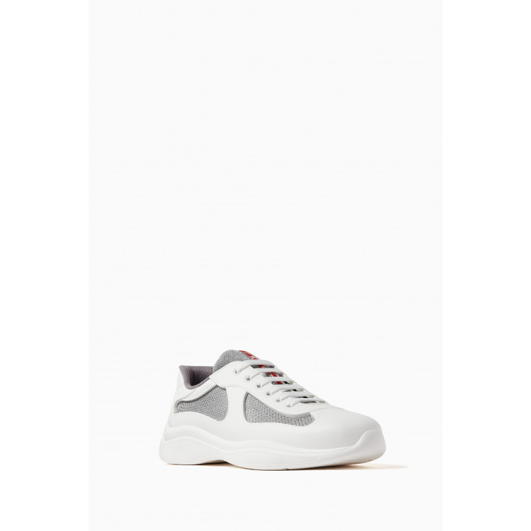 Prada - America's Cup Sneakers in Tech & Leather White