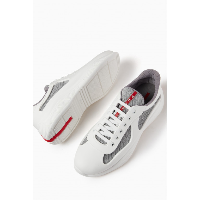 Prada - America's Cup Sneakers in Tech & Leather White
