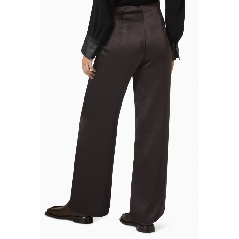 Vince - High-waisted Flared Pants in Satin