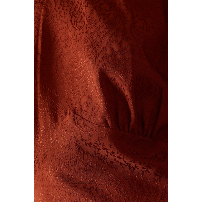 Serpil - Paisley Maxi Dress in Brocade Brown