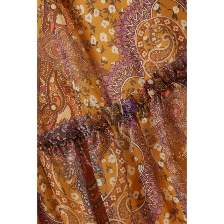 Serpil - Printed Midi Dress in Crepe