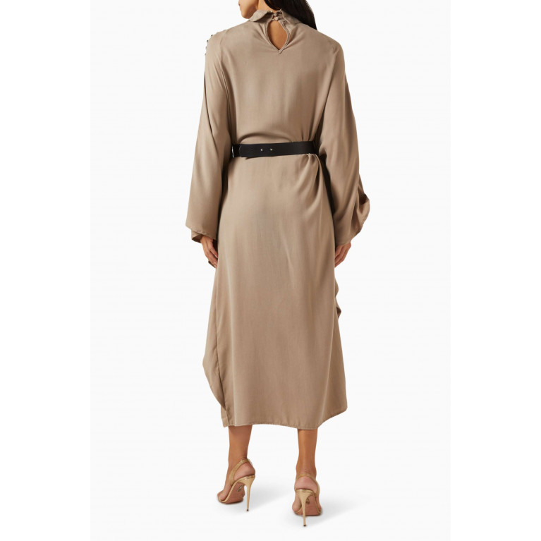 Serpil - Belted Maxi Dress Brown