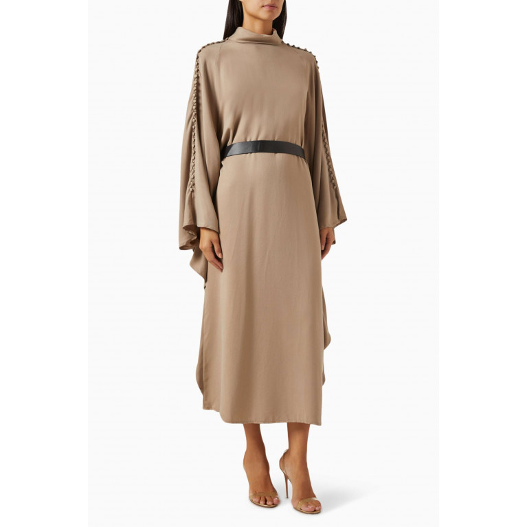 Serpil - Belted Maxi Dress Brown