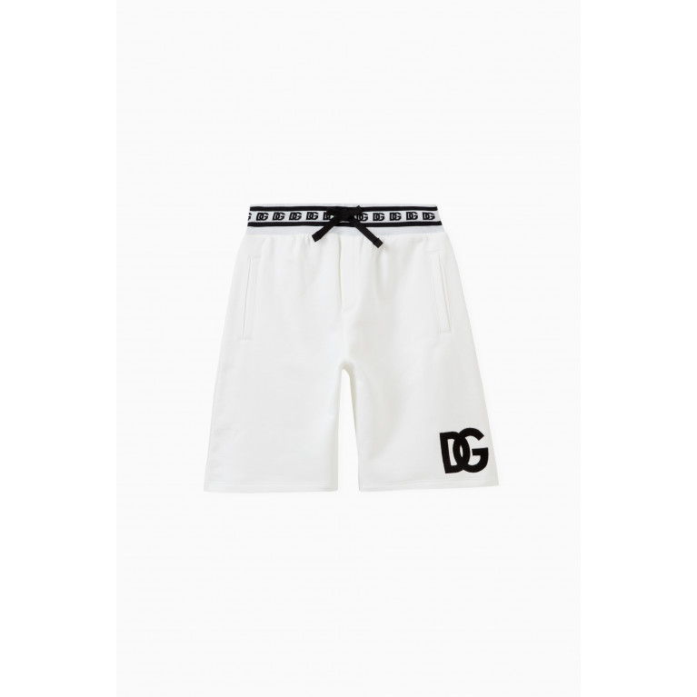 Dolce & Gabbana - Oversized Logo Shorts in Cotton