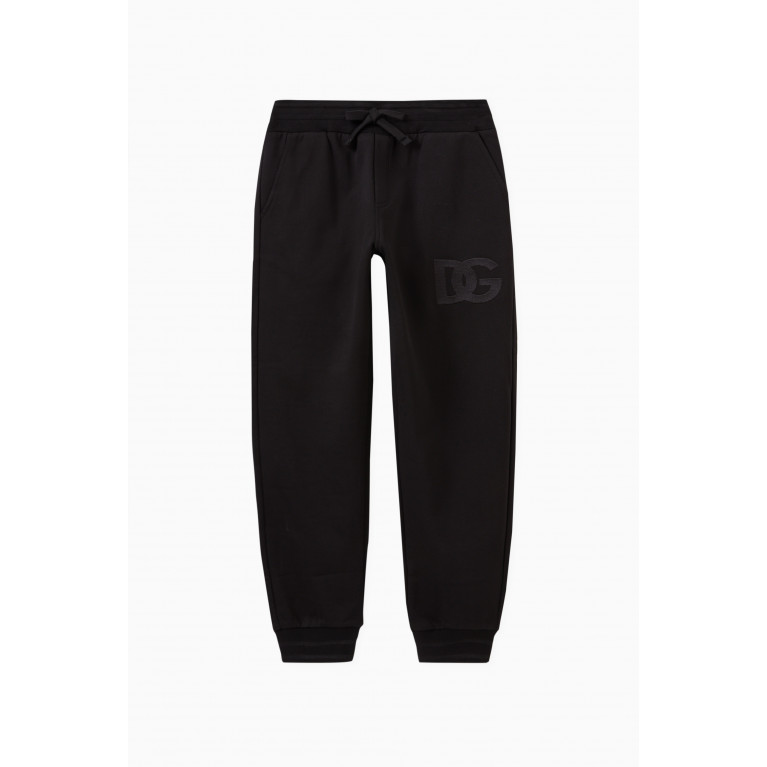 Dolce & Gabbana - Logo Embroidery Joggers in Cotton