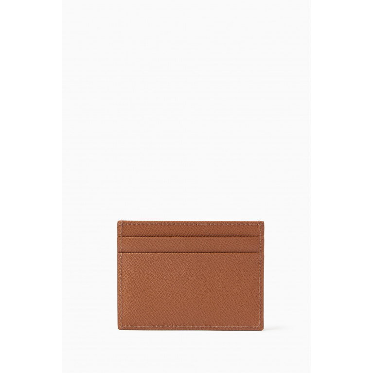 Dolce & Gabbana - Logo Plaque Cardholder in Calf Leather Neutral