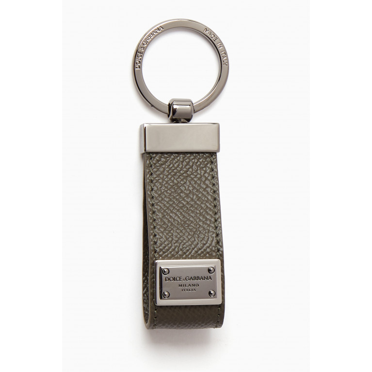 Dolce & Gabbana - Key Ring in Leather Neutral