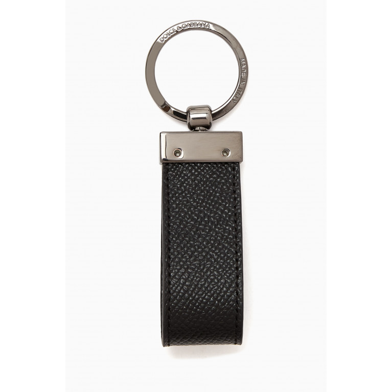 Dolce & Gabbana - Key Ring in Leather Black