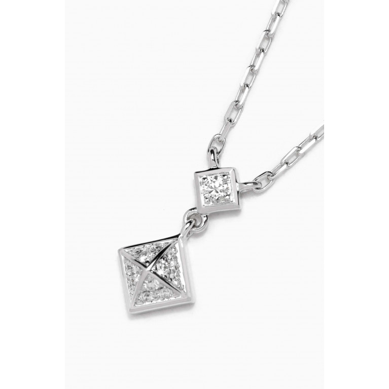 Marli - Cleo Lotus Diamond Pendant Necklace in 18kt White Gold