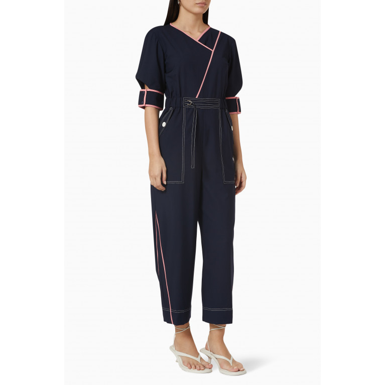 Lovebirds - Crossover Jumpsuit in Terry Rayon