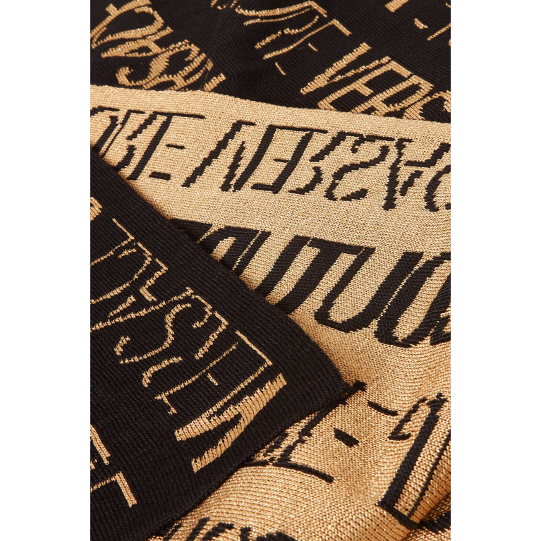Versace Jeans Couture - Logo Scarf in Wool-acrylic Knit