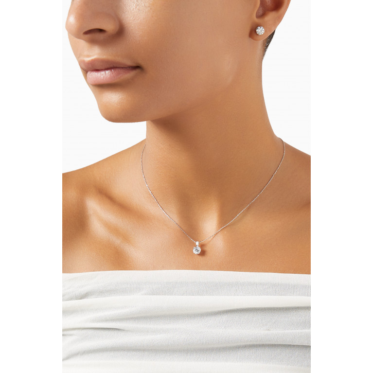 Damas - Gaia Solitaire Diamond Necklace in 18kt White Gold
