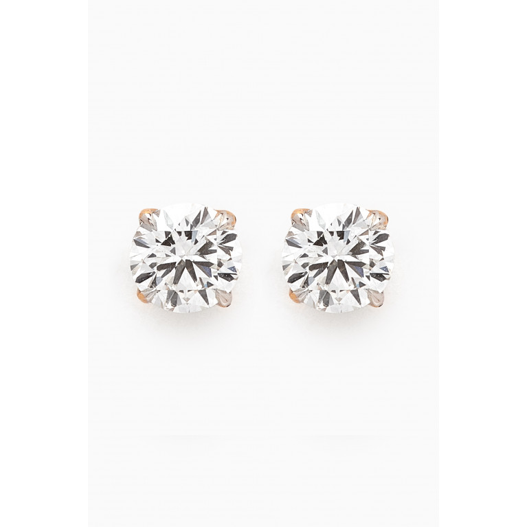Damas - Gaia Diamond Stud Earrings in 18kt White Gold