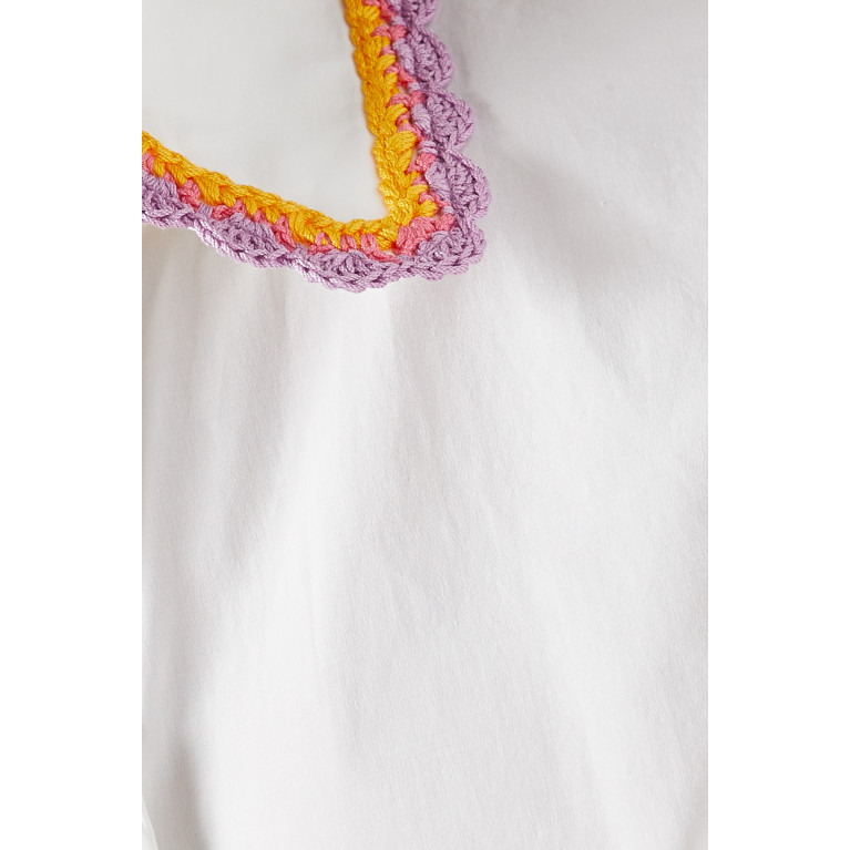 Moschino - Crochet Detail Shirt in Cotton-poplin