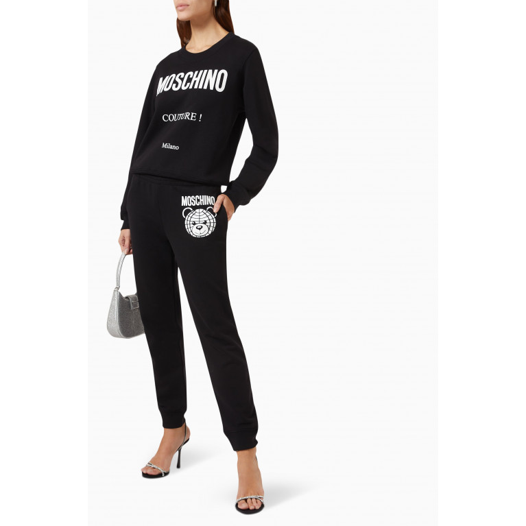 Moschino - Teddy Logo-print Sweatpants in Organic Cotton-fleece
