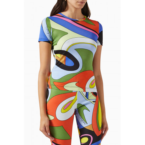 Moschino - Abstract-print T-shirt in Viscose-jersey