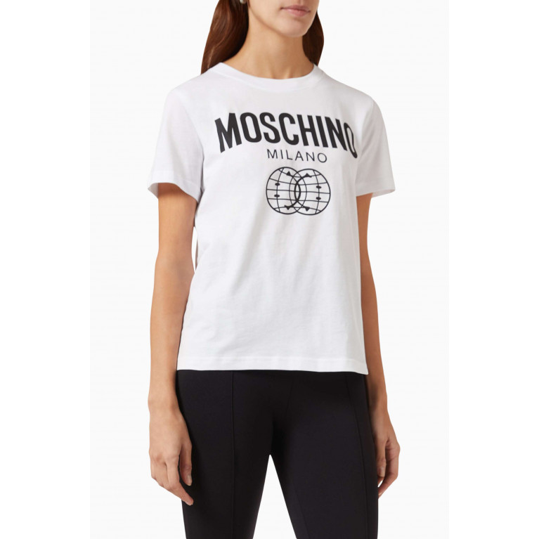 Moschino - Double-smile Logo T-shirt in Cotton-jersey