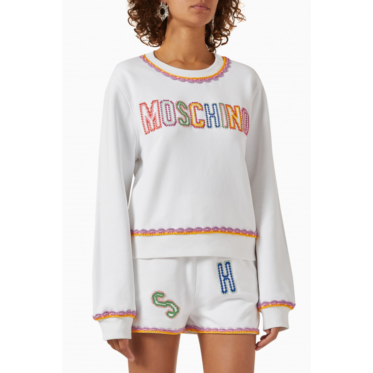 Moschino - Crochet Letters Sweatshirt in Cotton