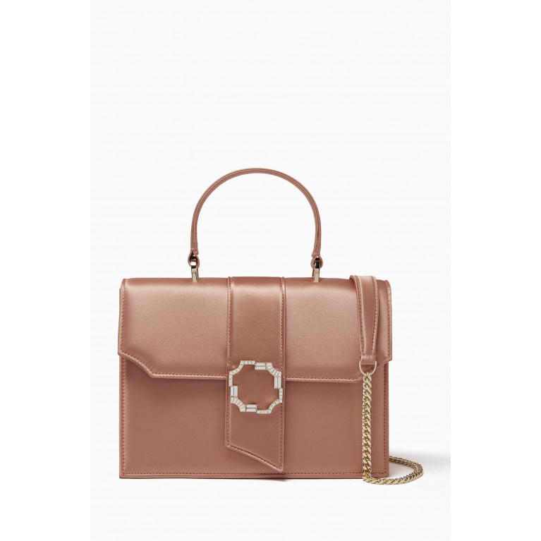 Malone Souliers - Audrey Square Handbag in Satin