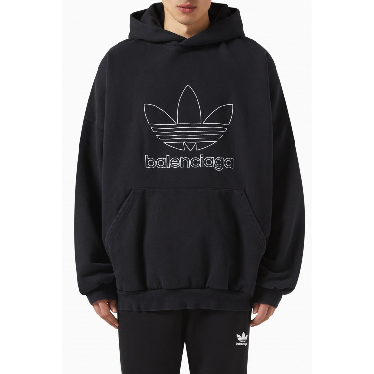Balenciaga - x Adidas Large Fit Hoodie in Cotton Terry