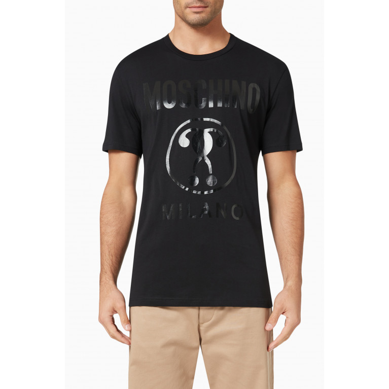 Moschino - Logo T-shirt in Cotton Jersey Black