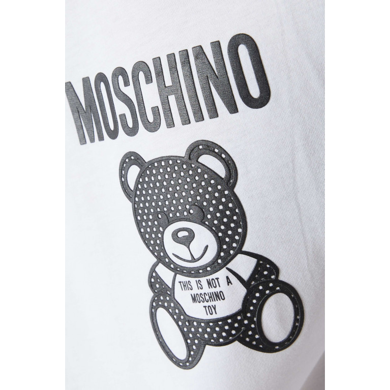 Moschino - Logo T-shirt in Organic Cotton Jersey White