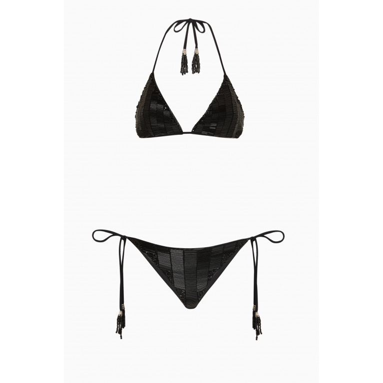 Seben Kocibey - Amaris Embellished Bikini Set in Stretch-nylon
