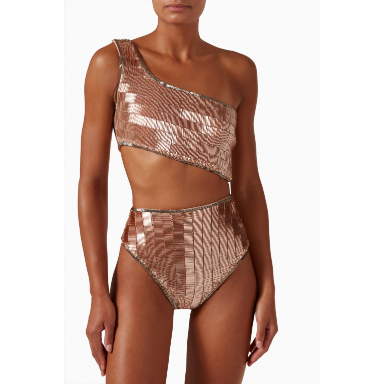 Seben Kocibey - Lyla Embellished Bikini Set in Stretch-nylon