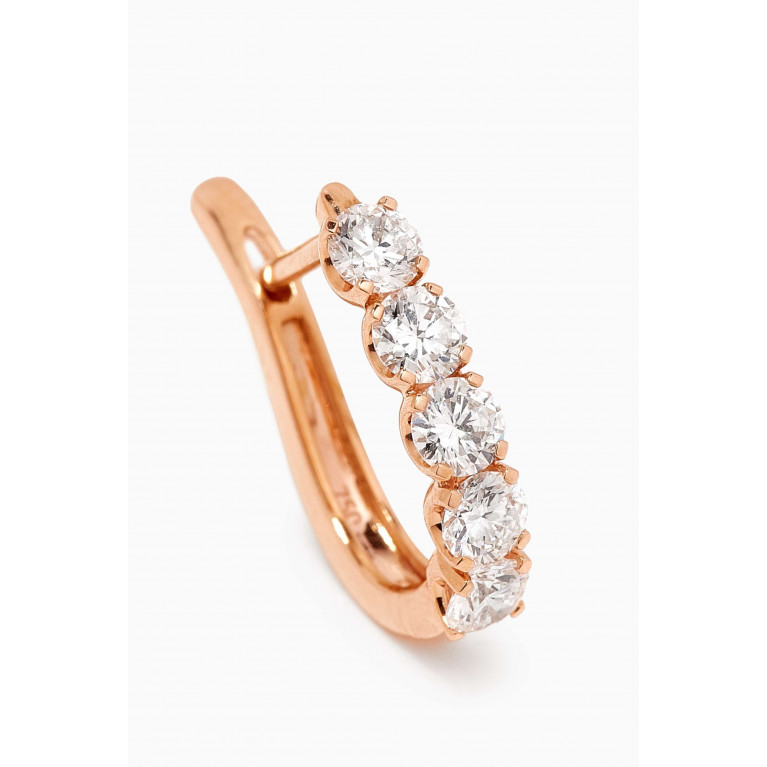 Fergus James - Cascade Diamond Earrings in 18kt Rose Gold White
