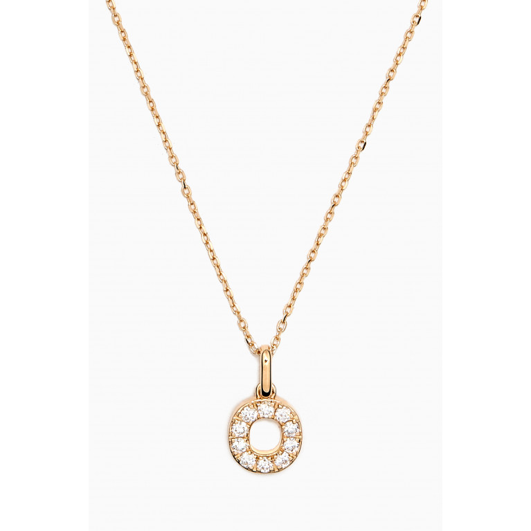 Fergus James - O Letter Diamond Necklace in 18kt Gold