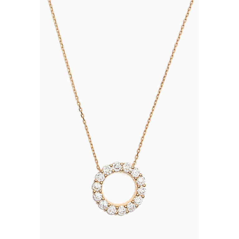 Fergus James - Large Circle Diamond Necklace in 18kt Gold