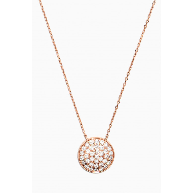 Fergus James - Disc Diamond Necklace in 18kt Rose Gold