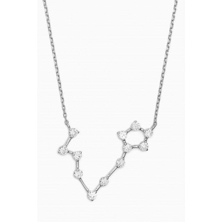 Fergus James - Pisces Constellation Diamond Necklace in 18kt White Gold