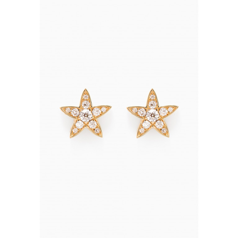 Fergus James - Star Diamond Stud Earrings in 18kt Gold White