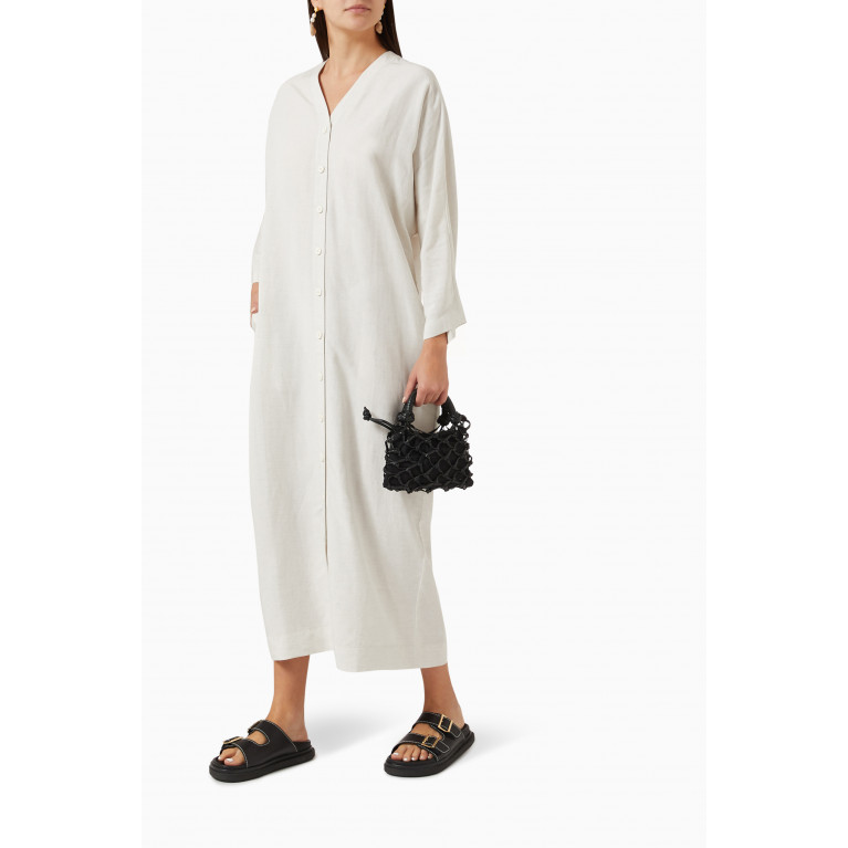Bouguessa - Anma Button-down Dress in Linen Blend