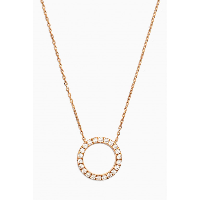 Fergus James - Petite Circle Diamond Necklace in 18kt Gold