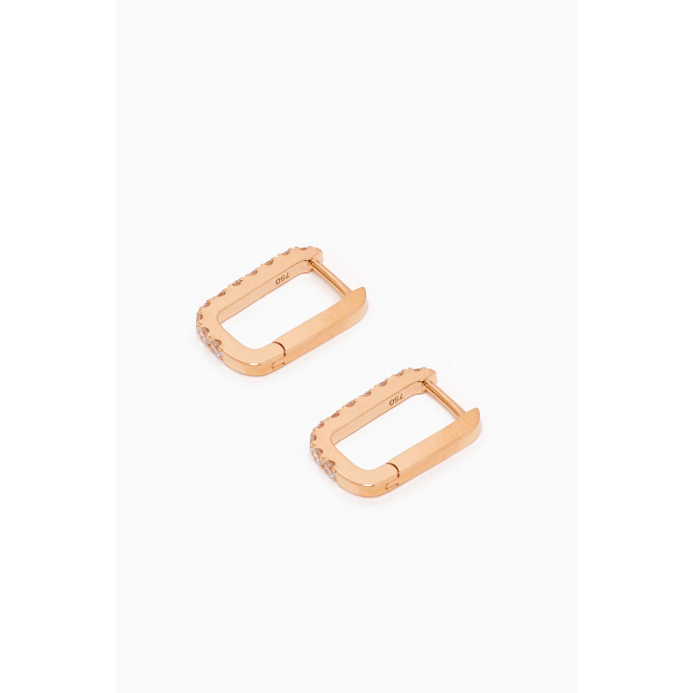 Fergus James - Paperclips Diamond Hoops in 18kt Rose Gold