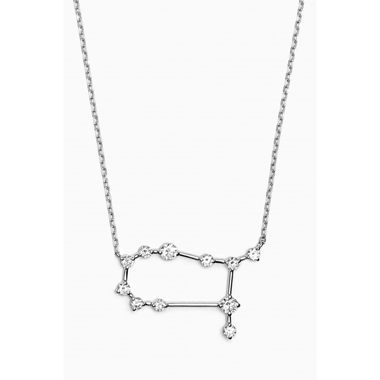 Fergus James - Gemini Constellation Diamond Necklace in 18kt White Gold