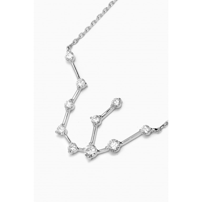 Fergus James - Aquarius Constellation Diamond Necklace in 18kt White Gold
