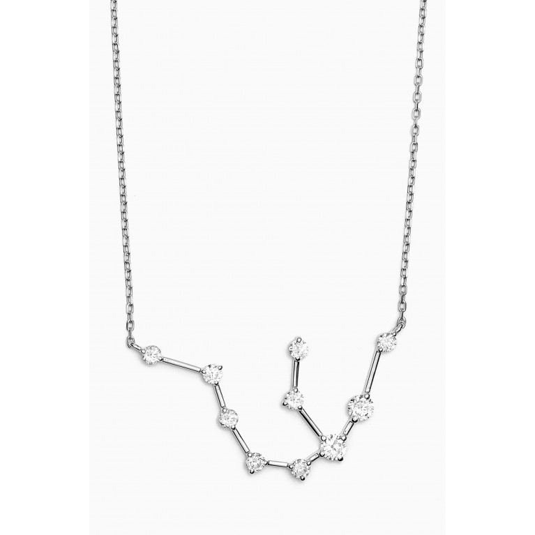 Fergus James - Aquarius Constellation Diamond Necklace in 18kt White Gold