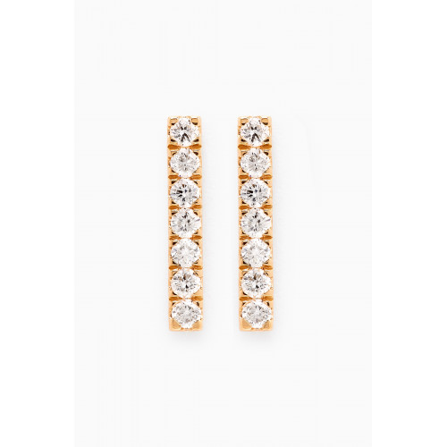 Fergus James - Diamond Bar Earrings in 18kt Gold White