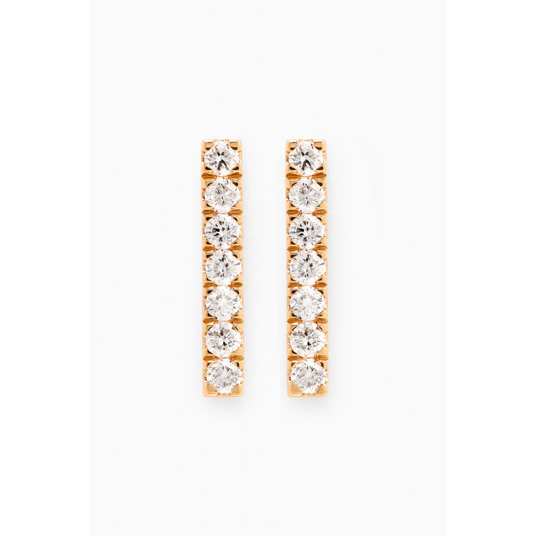 Fergus James - Diamond Bar Earrings in 18kt Gold White