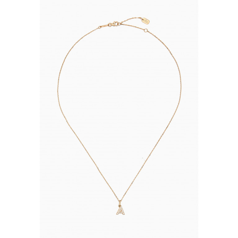 Fergus James - A Letter Diamond Necklace in 18kt Gold