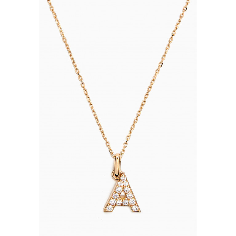 Fergus James - A Letter Diamond Necklace in 18kt Gold