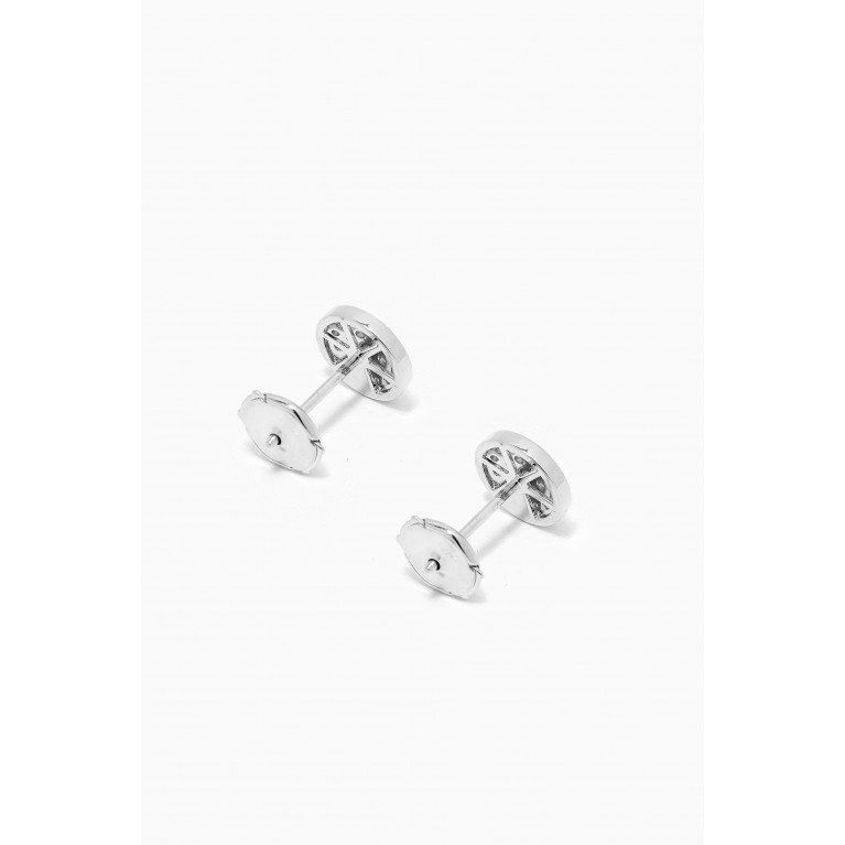 Fergus James - Disc Diamond Earrings in 18kt White Gold